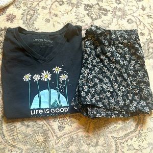Life is Good PJ  top & bottom L